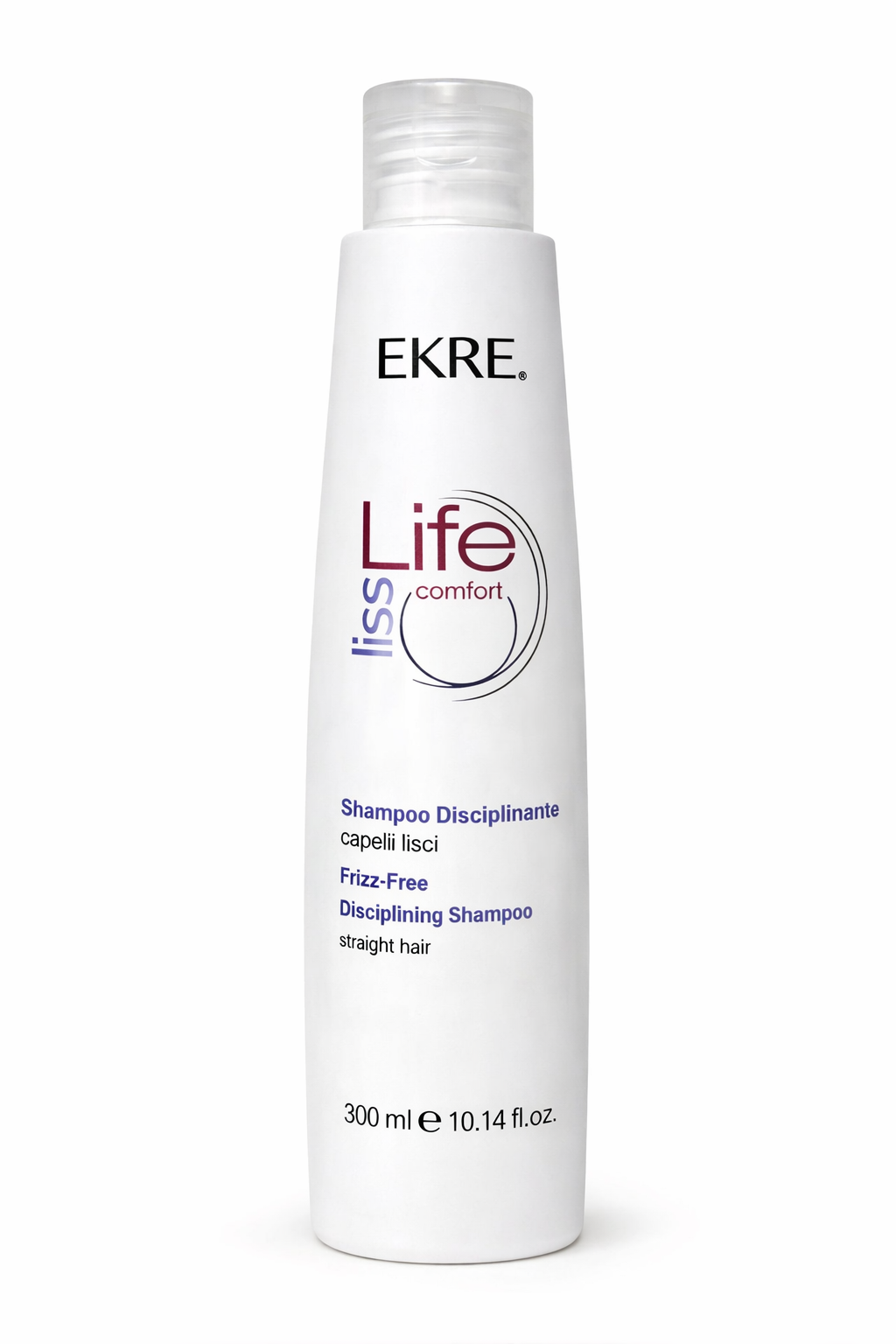 Ekre Life Liss Comfort Anti-Frizz Shampoo für glattes Haar 300 ml