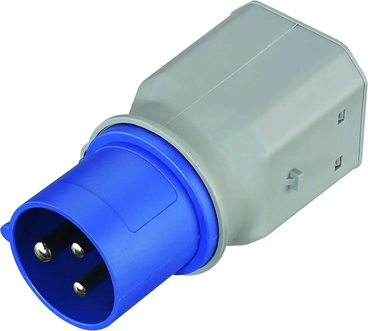 Electraline 80956 - Adattatore multipresa con spina industriale e 2 prese schuko