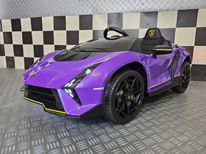 Kids Electric Ride On Car Lamborghini Authentic 12 V – Purple