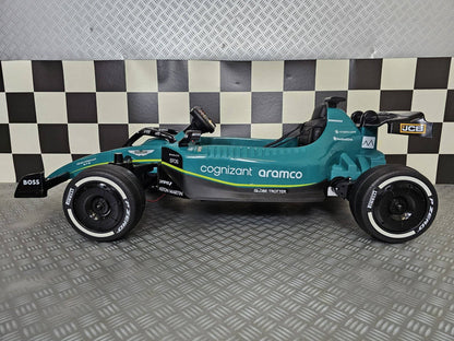 Aston Martin F1 24V Elektroauto für Kinder – Grün