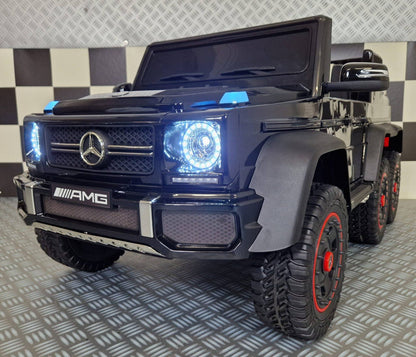 Kinder-Elektroauto Mercedes G63 AMG 6×6 12 V – Schwarz Metallic