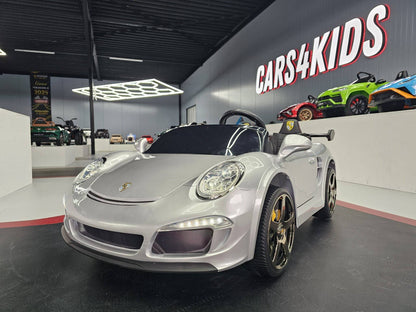 Kinder-Elektroauto Porsche RUF 24 V – 2 Sitzer – Silber Metallic