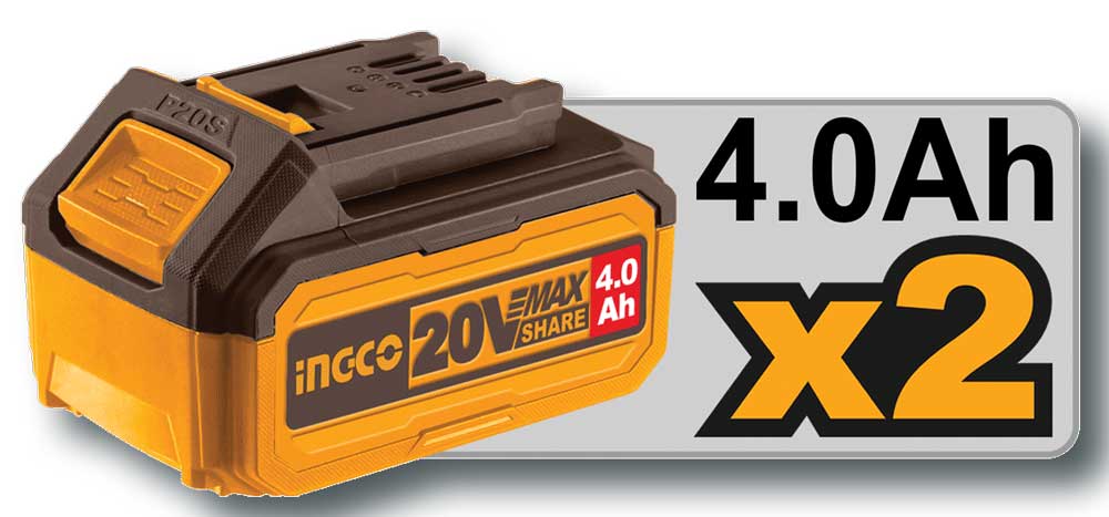 Sega elettrica a batteria 40v con 2 batterie da 4ah + caricabatterie