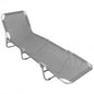 Melange grey textilene cot with aluminum frame