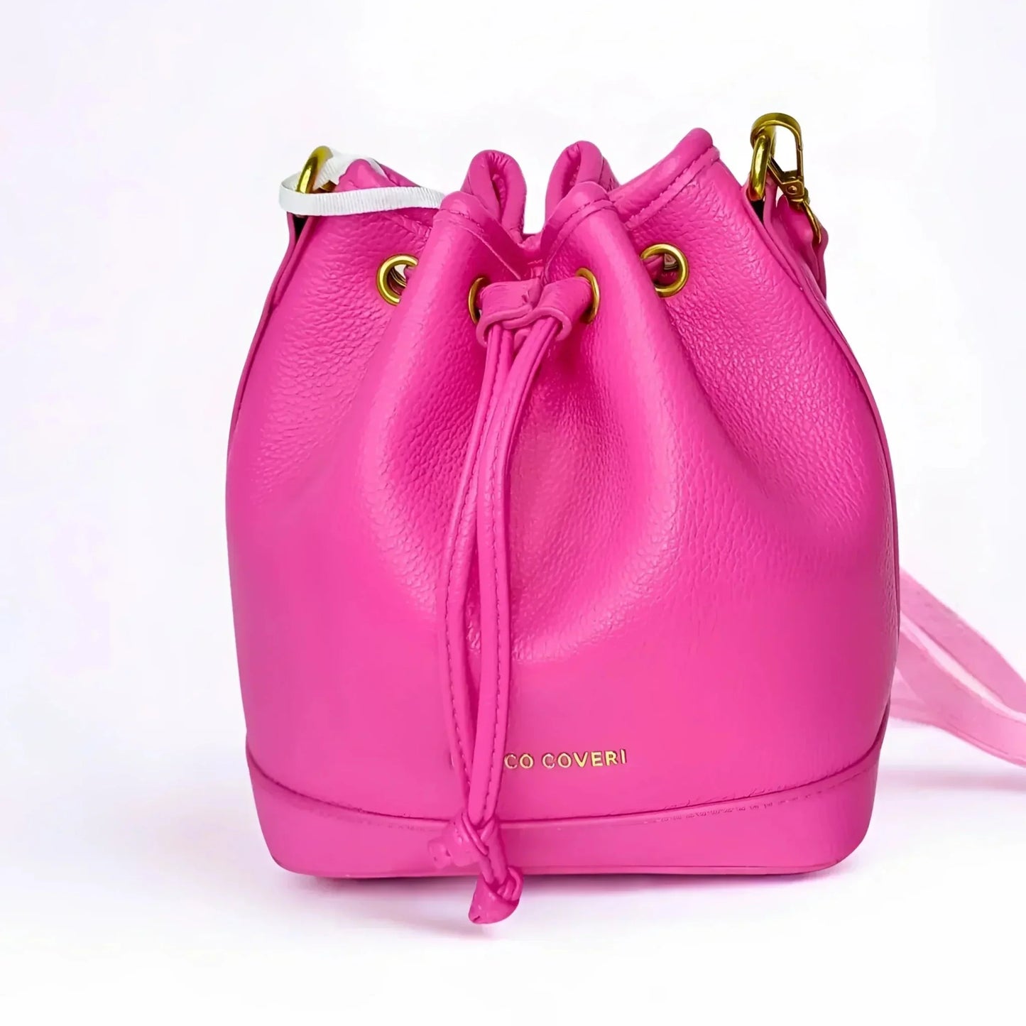 Enrico Coveri Borsa a Secchiello in Ecopelle Rosa e Nero