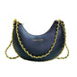 Enrico Coveri Faux Leather Shoulder Bag with Gold-Tone Chain Strap