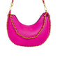 Enrico Coveri Faux Leather Shoulder Bag with Gold-Tone Chain Strap