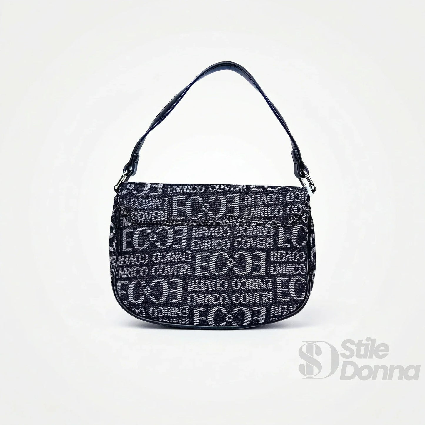 Enrico Coveri Borsa a Spalla in Jacquard con Logo