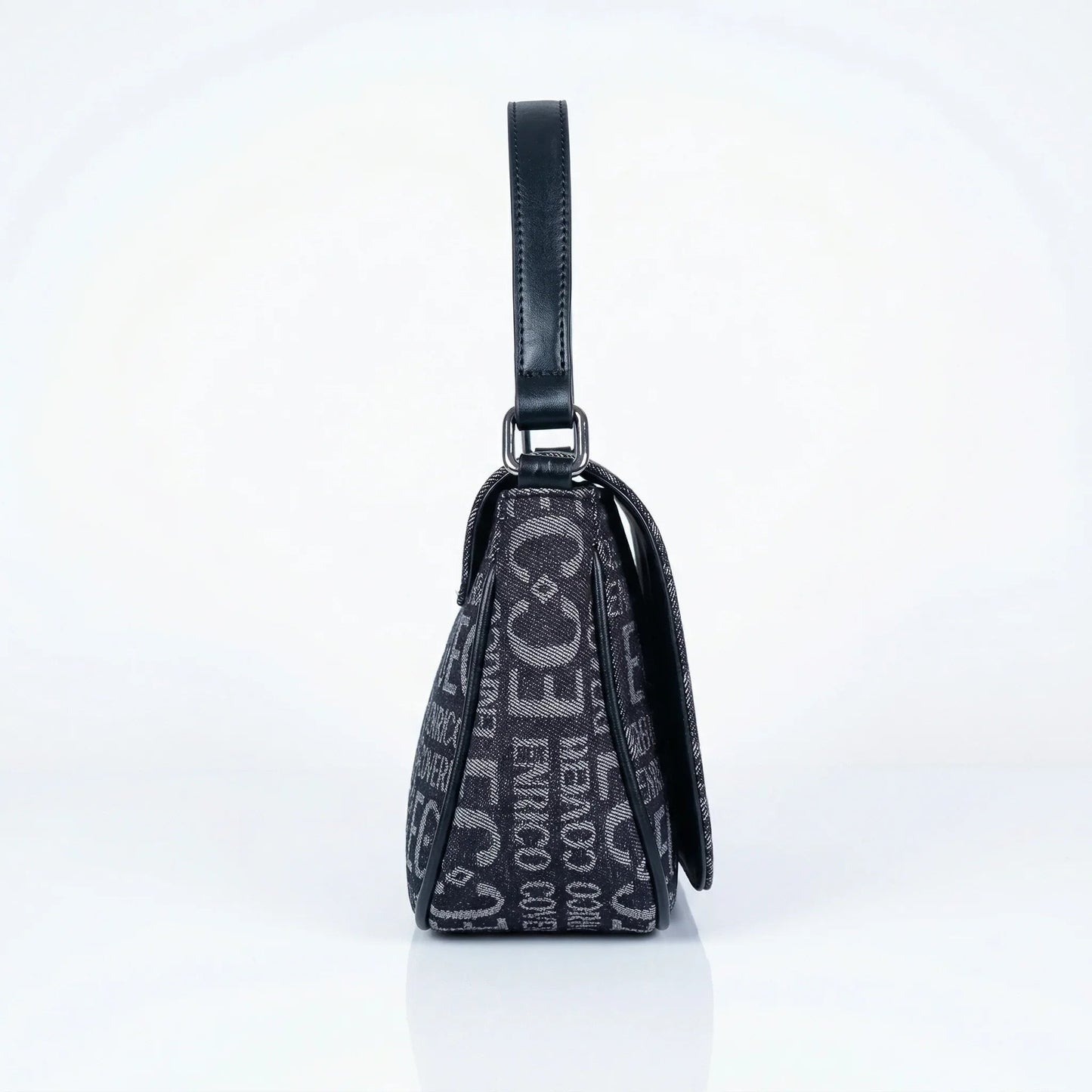 Enrico Coveri Borsa a Spalla in Jacquard con Logo