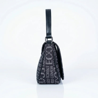 Enrico Coveri Borsa a Spalla in Jacquard con Logo