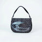 Enrico Coveri Jacquard Shoulder Bag with Logo