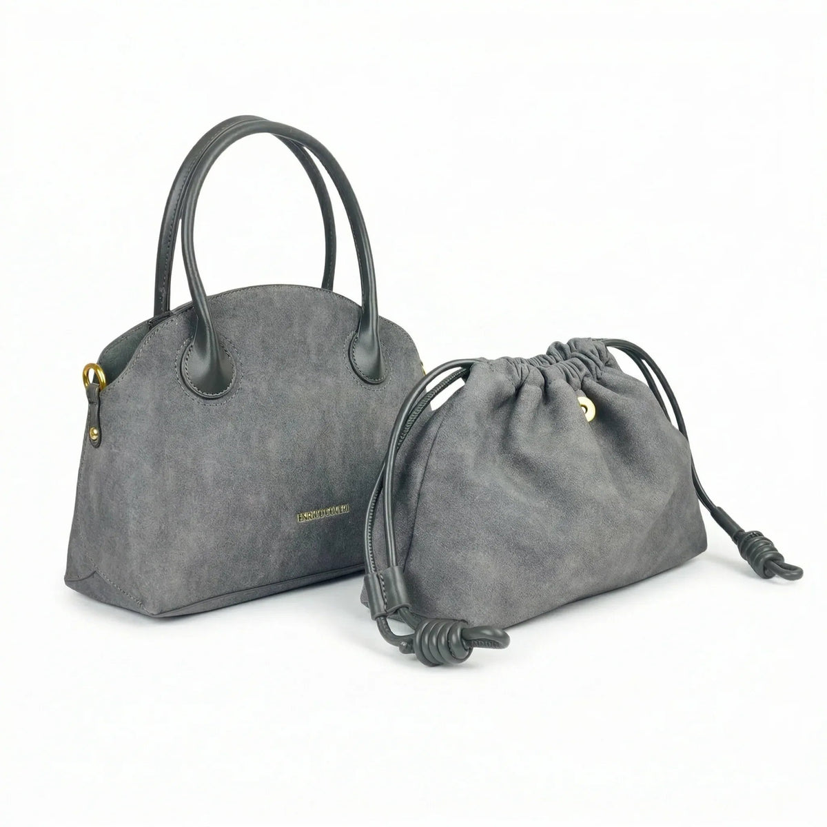 Enrico Coveri Set Borse in Ecopelle Effetto Suede