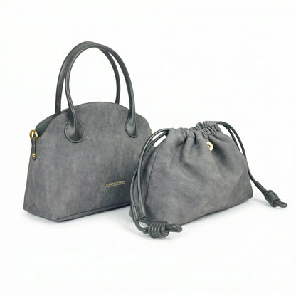 Enrico Coveri Set Borse in Ecopelle Effetto Suede