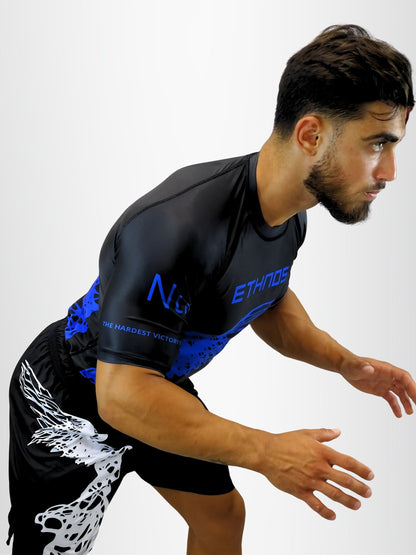 Ethnos Rash Guard Uomo Νικη (Nike) Nero-Blu