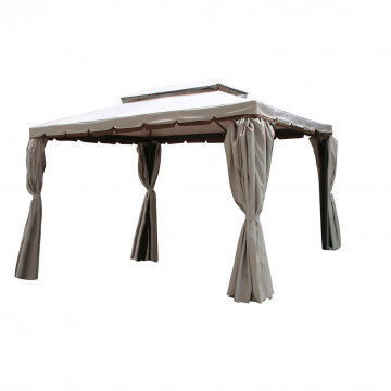 Gazebo 3x4 metri telo poliestere 180 gr laterali 160 gr alluminio