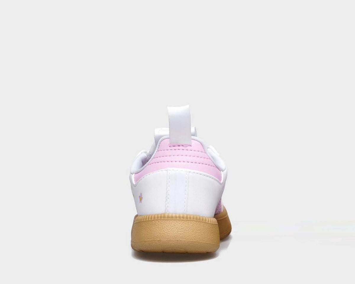 Adidas Original scarpa sneakers da ragazza Samba Quickon KK0457 Bianco-Rosa