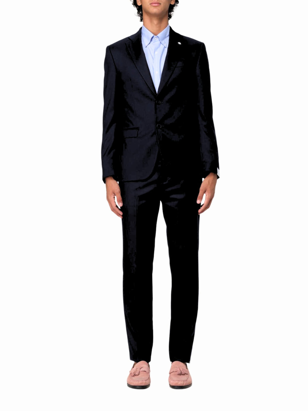Manuel Ritz men's drop 8 black fresco wool suit