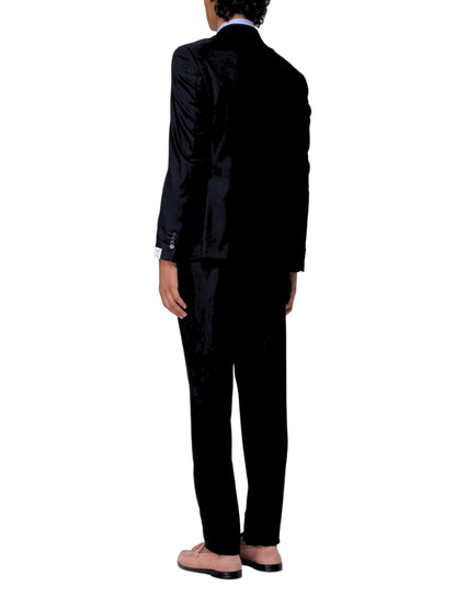 Manuel Ritz men's drop 8 black fresco wool suit