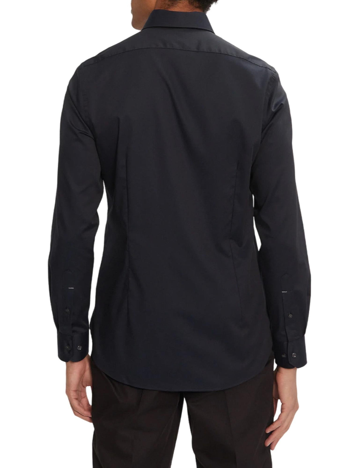 Michael Kors men's blue slim-fit long-sleeve shirt