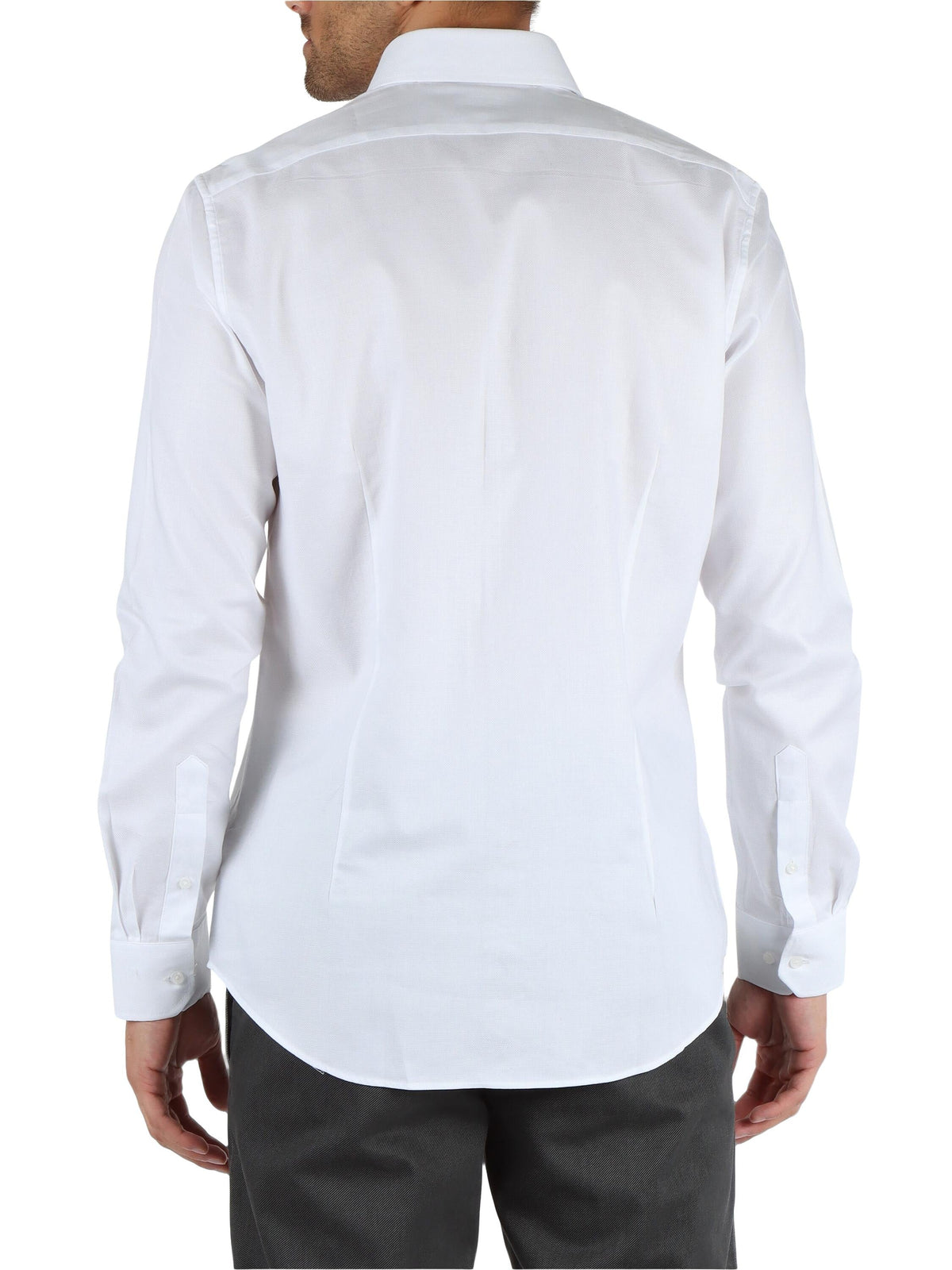 Michael Kors camicia manica lunga slim fit bianco