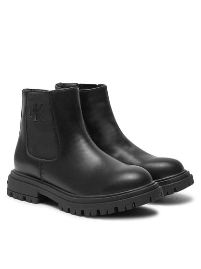 Tommy Hilfiger stivaletti in ecopelle con logo nero