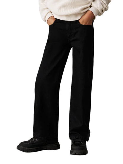 Calvin Klein Jeans black wash wide leg jeans