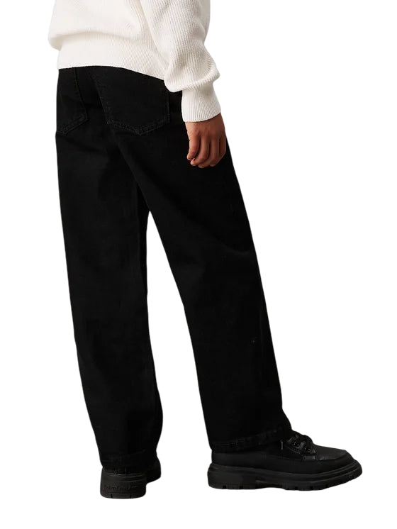 Calvin Klein Jeans black wash wide leg jeans