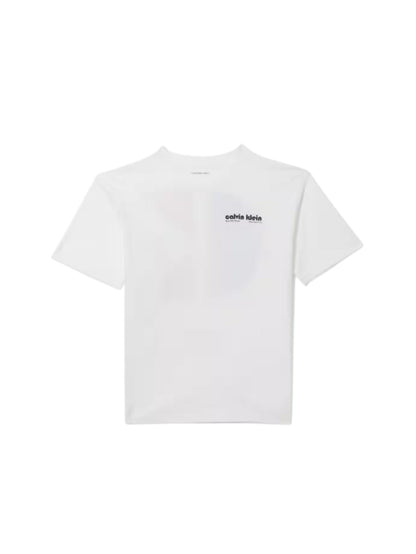 Calvin Klein Jeans T-shirt manica corta con logo bianco