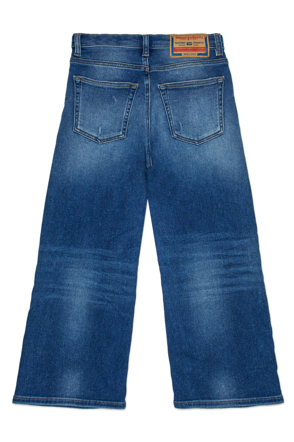 Diesel jeans bambina a palazzo D Argix lavaggio blu