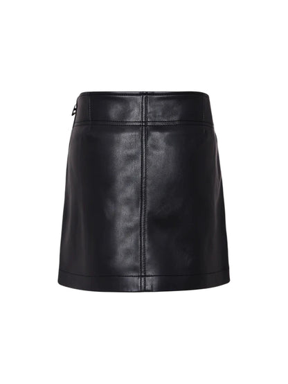Diesel gonna corta in ecopelle Gleppy nero