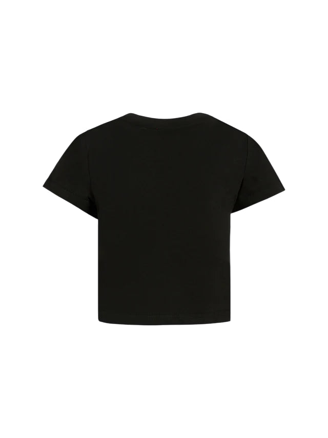 Diesel short-sleeved T-shirt with sequin logo black