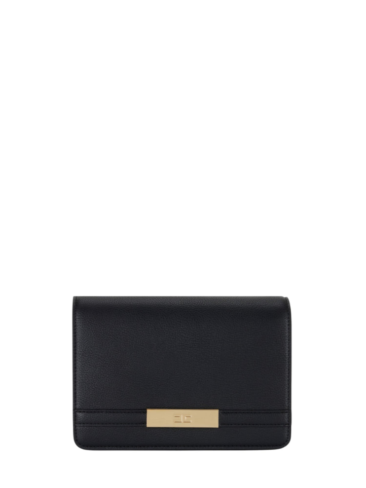 Elisabetta Franchi borsa a tracolla in ecopelle martellata nero