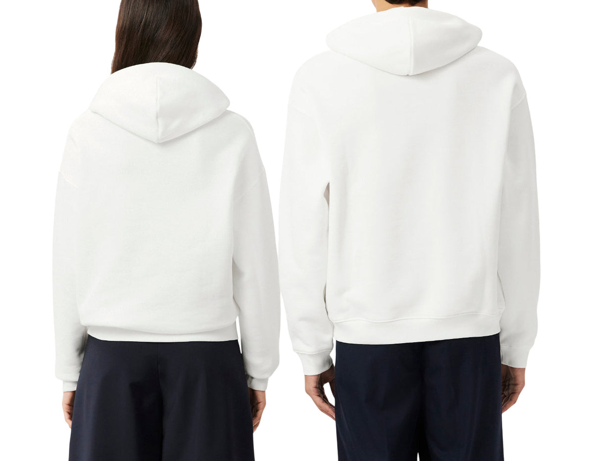 Lacoste felpa con cappuccio in cotone bianco