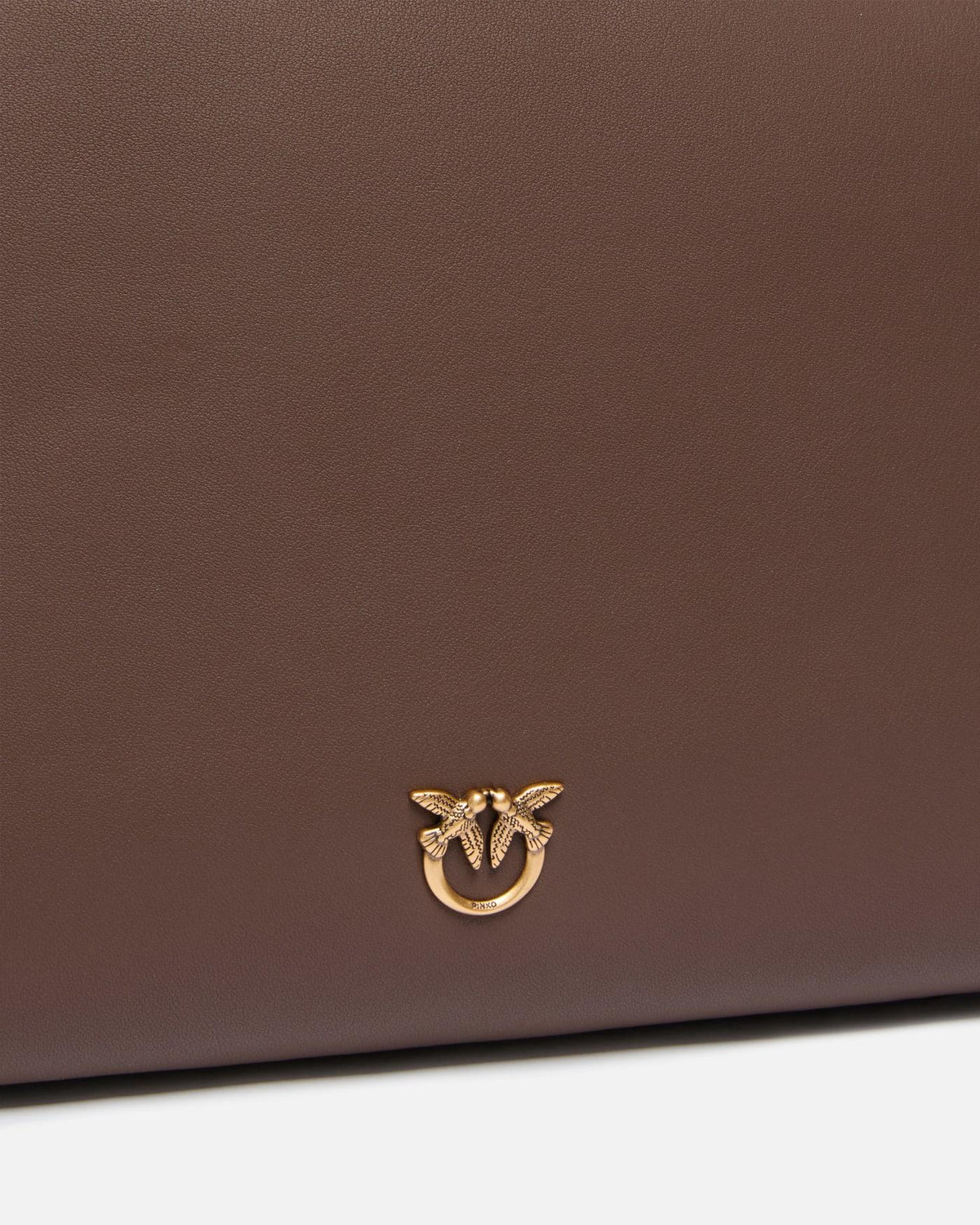 Pinko Triplet brown leather shoulder bag