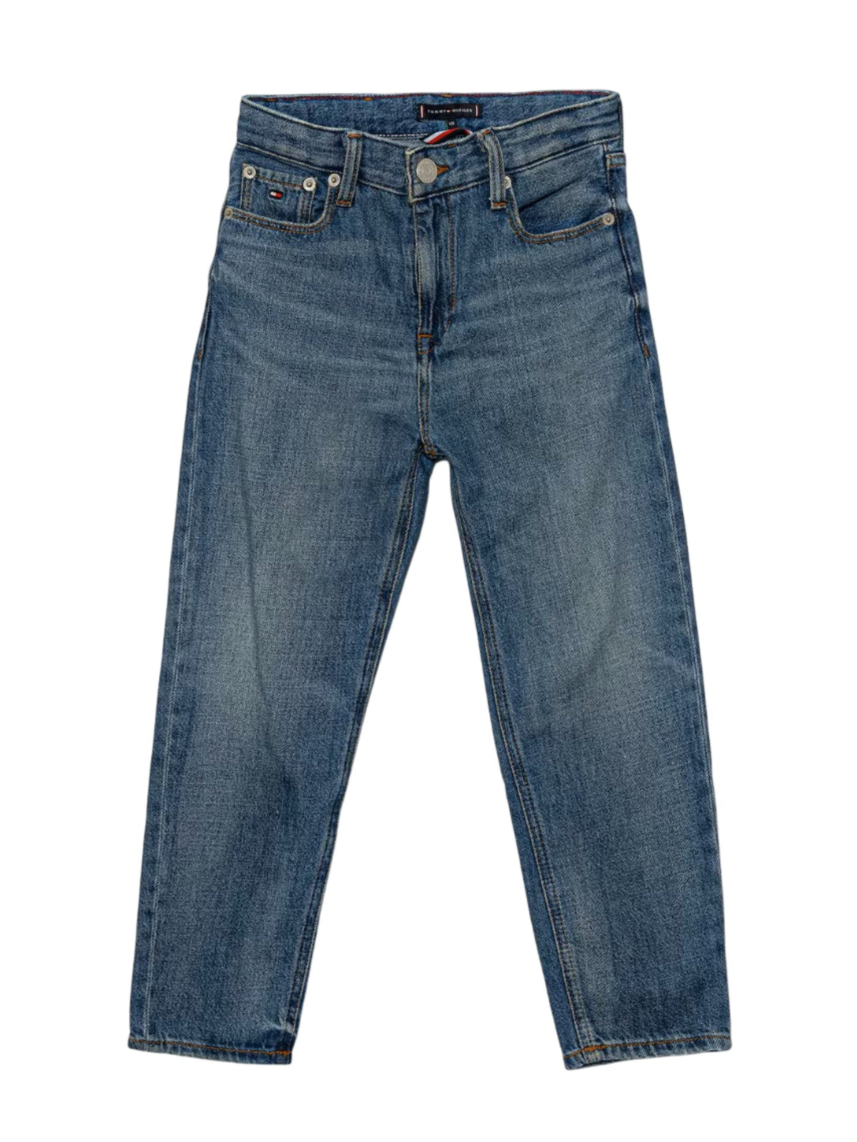 Tommy Hilfiger embroidered logo blue wash kids' jeans