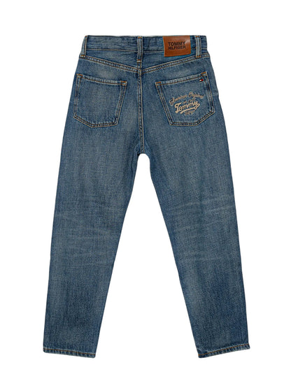 Tommy Hilfiger embroidered logo blue wash kids' jeans