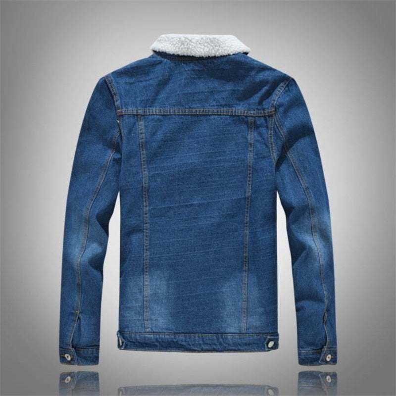 Giacca jeans felpata uomo di cotone