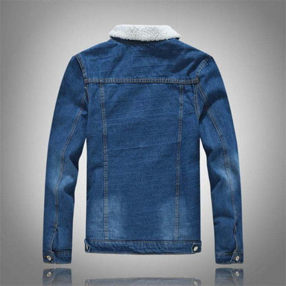 Giacca jeans felpata uomo di cotone
