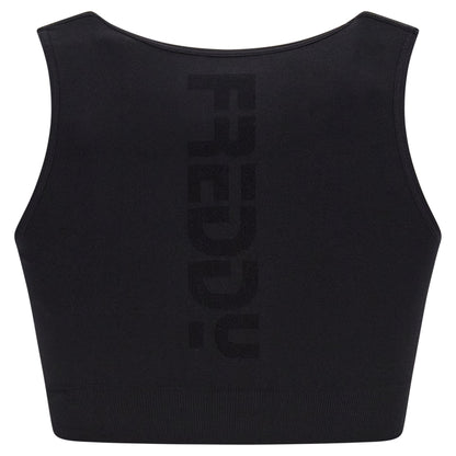 Freddy Top reggiseno sportivo in seamless zip e coppe removibili F2WSFB6N N nero