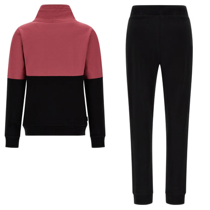 Freddy Tuta Sportiva Donna Zip Collo Alto Inserto Fantasia F3WTRK3 F93N Malaga Nero