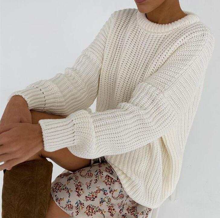 Maglione oversize lavorato a maglia da donna