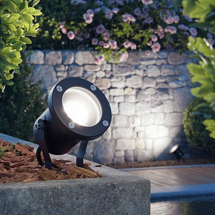 Faretto Giardino Picchetto Parete Esterno Segnapassi Orientabile Led Gu10 Nero