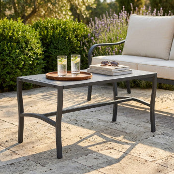 Tavolino metallo verniciato antracite 92x45x45 cm struttura acciaio