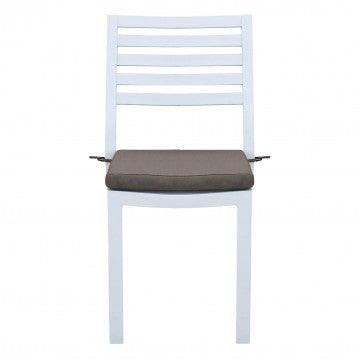 Stuhl Formentera mit Kissen - Aluminium und Textil, 46 x 62 x 84 cm H
