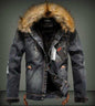 Men's denim jacket with fur lining