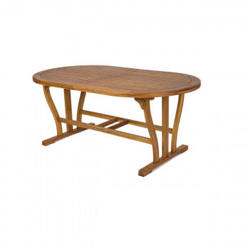 Tavolo ovale allungabile in legno Acacia massiccio 180/240x100 cm