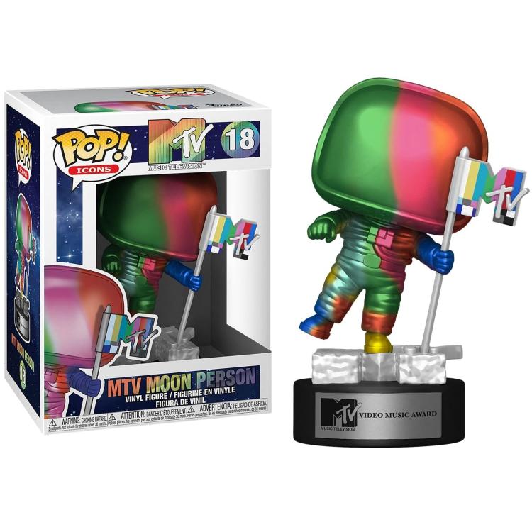 Funko Pop! Icons MTV Moon Person - (18) Regenbogen Figur Vinyl 9cm Neu Musik