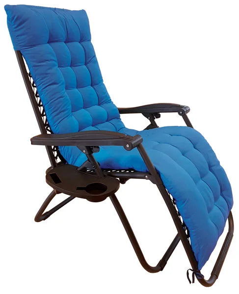 Sdraio reclinabile imbottita in acciaio – Padding Virtus, blu