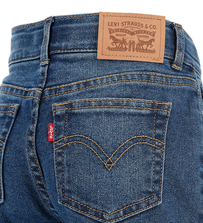 Levi's Kids Pantalone a vita alta da bambina e ragazza jeans Mini Mom 3EG377-D0G medio