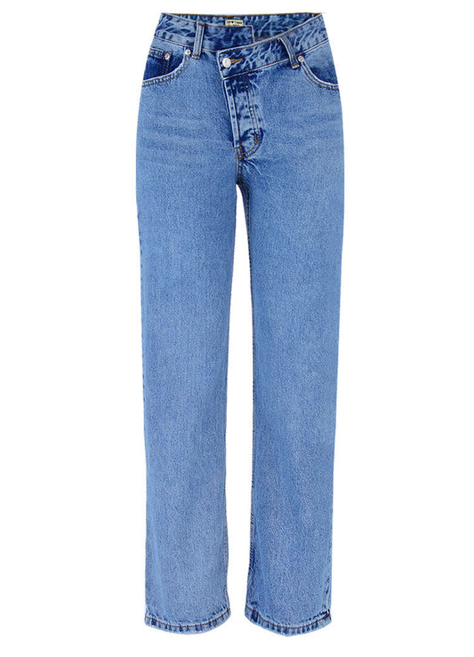 Pantaloni donna in puro cotone, Jeans donna blu